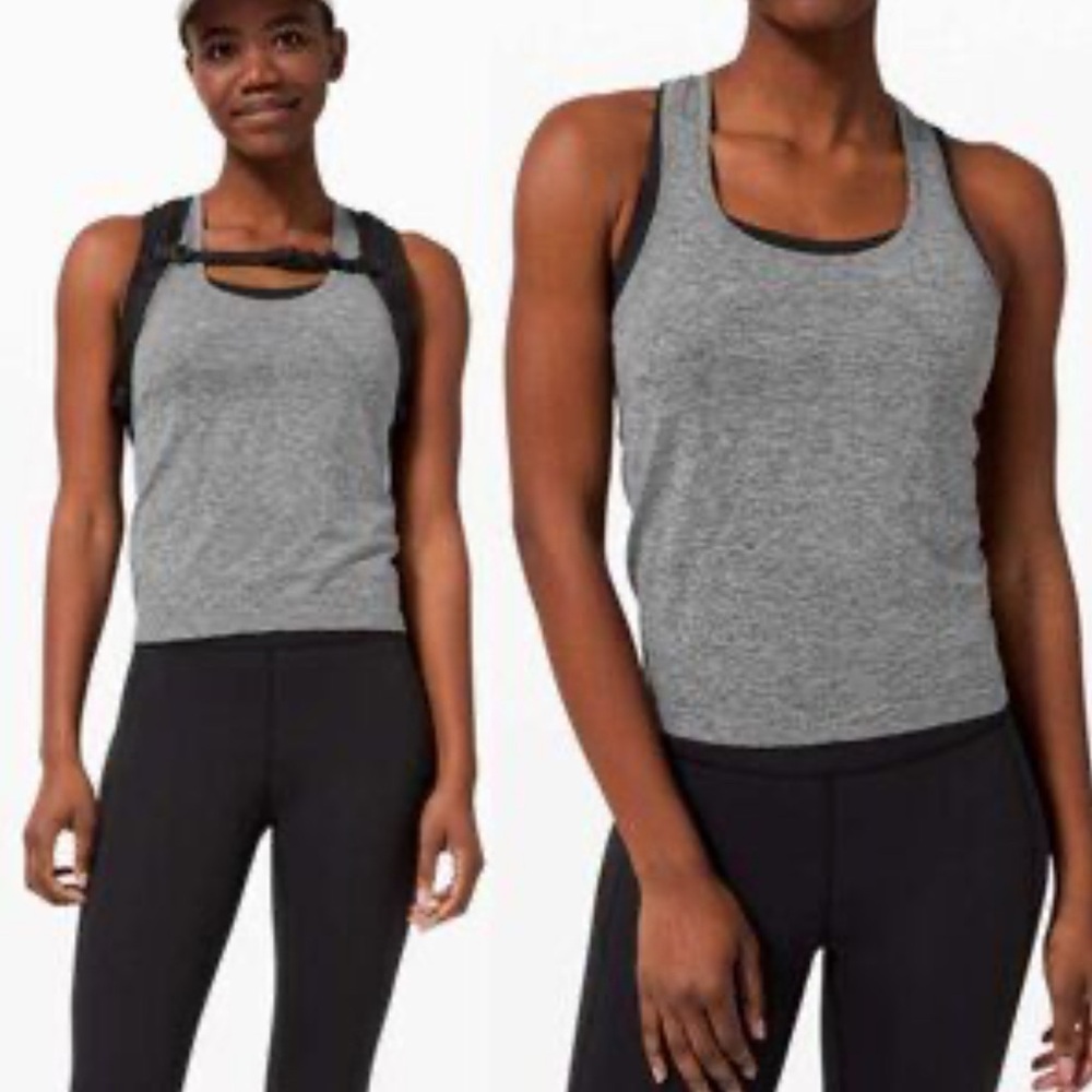 Lululemon Women’s Tank Top With Built in Sports Bra Heathered Gray Size‎ XS